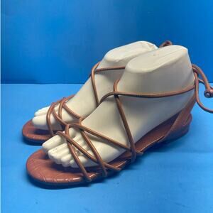 Ermann Gladiator Strappy Sandals Flats Women Shoes Size 6.5